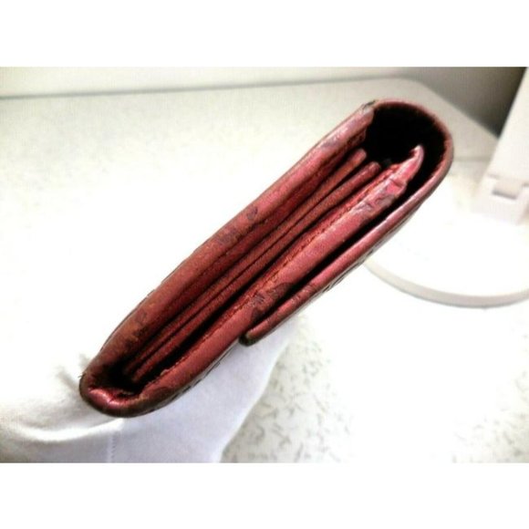 Gucci Metallic Magenta Chrome Xl Embossed Guccissima Leather Wallet - Picture 10 of 11